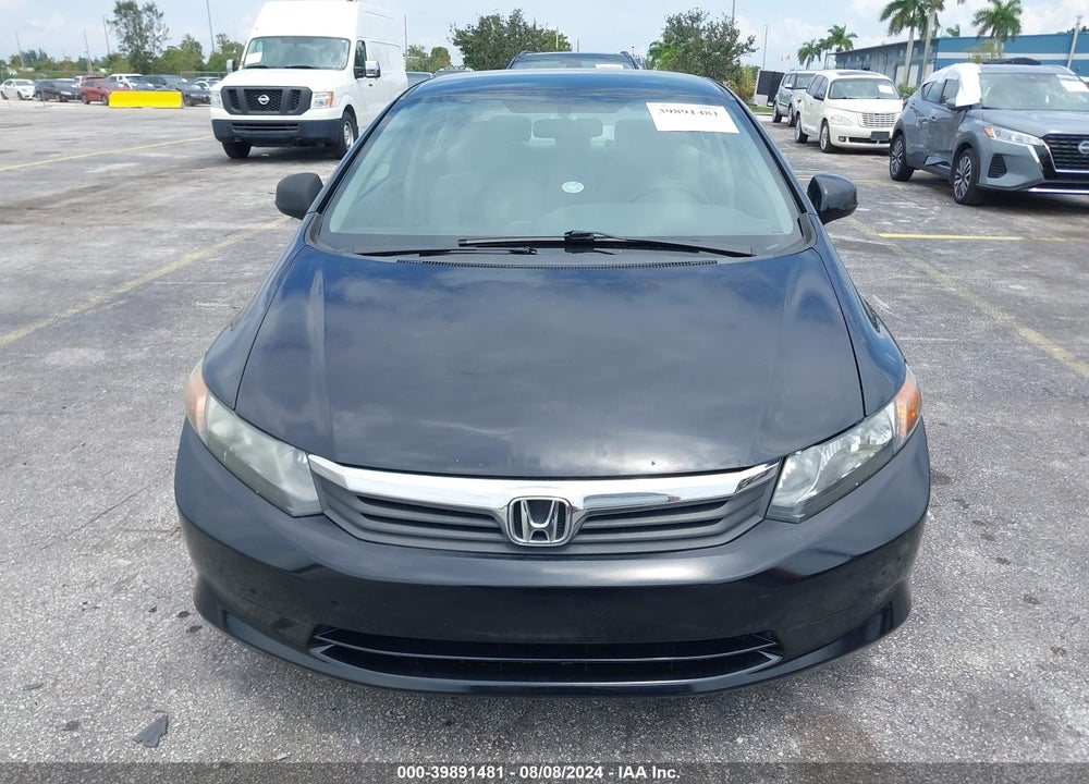2012 HONDA CIVIC LX VIN: 19XFB2F58CE354279