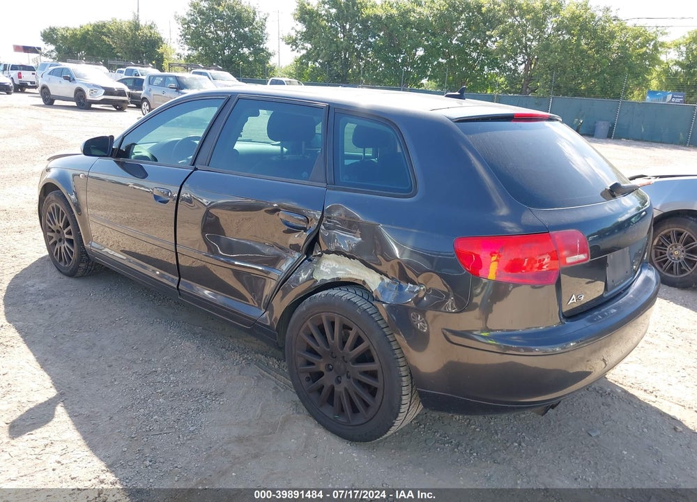 2007 AUDI A3 2.0T VIN: WAUNF78P17A133849