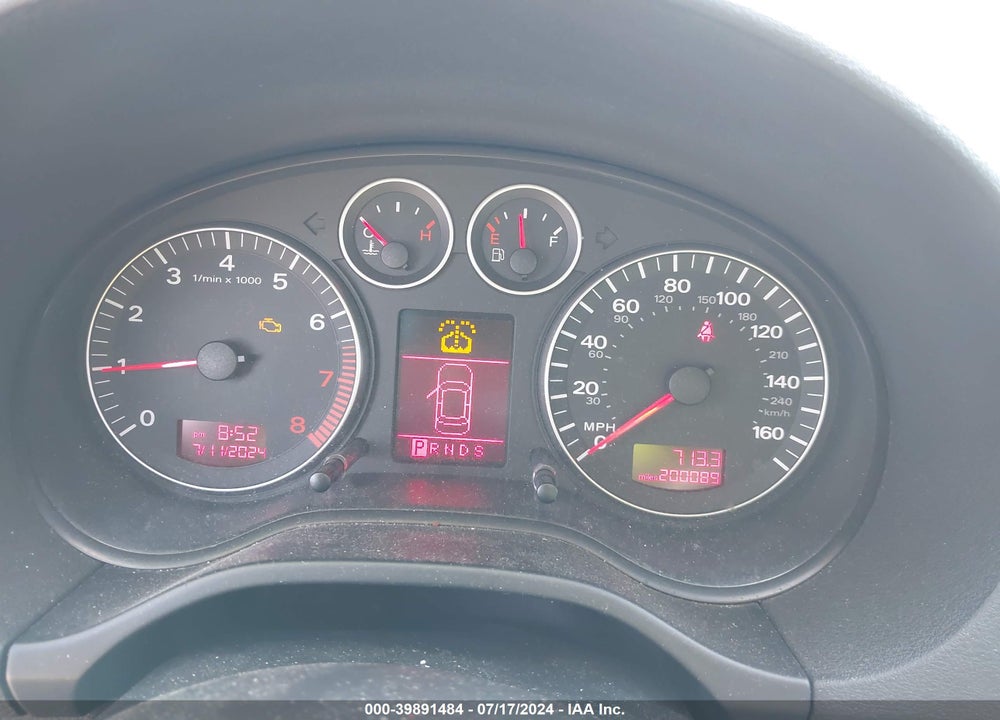 2007 AUDI A3 2.0T VIN: WAUNF78P17A133849