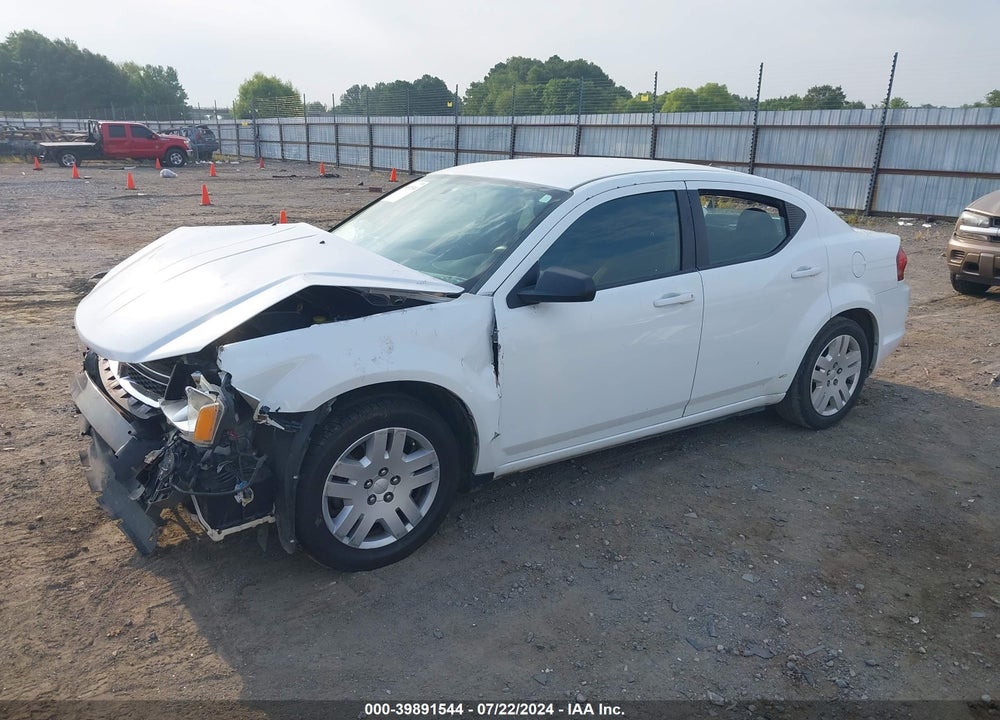 2014 DODGE AVENGER SE VIN: 1C3CDZAB1EN127232