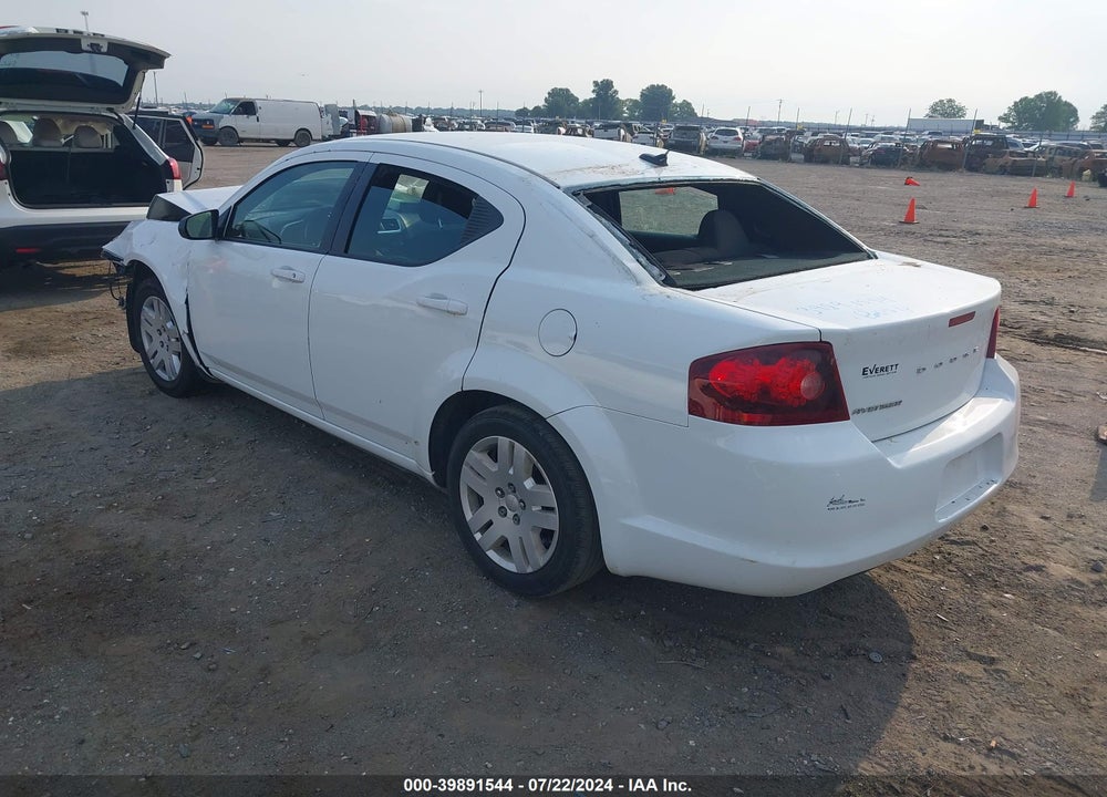 2014 DODGE AVENGER SE VIN: 1C3CDZAB1EN127232