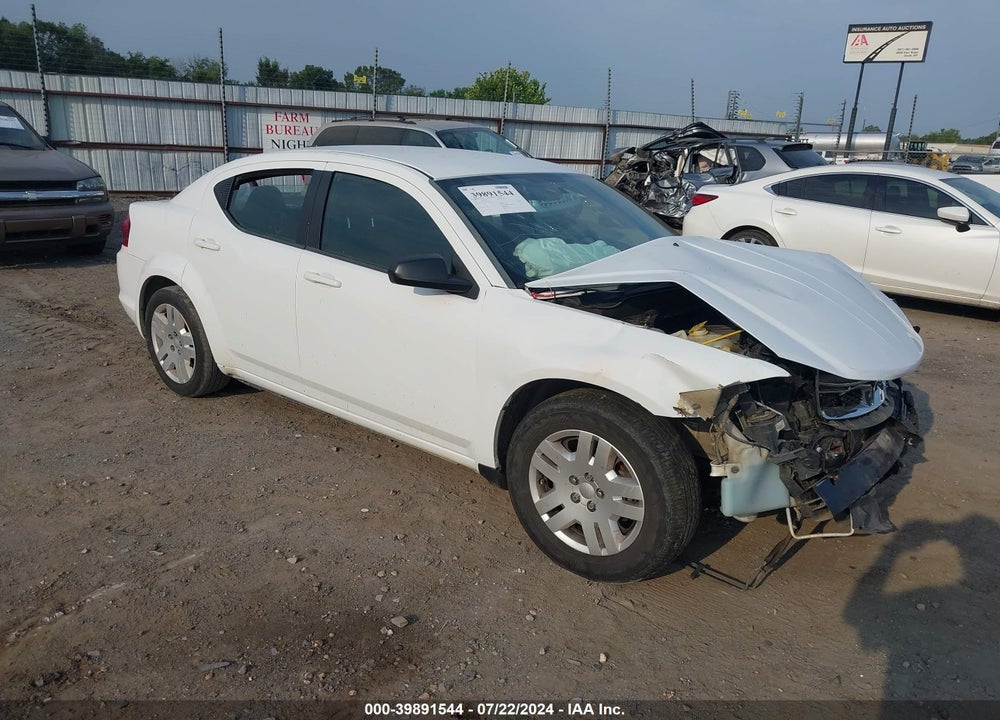 2014 DODGE AVENGER SE VIN: 1C3CDZAB1EN127232