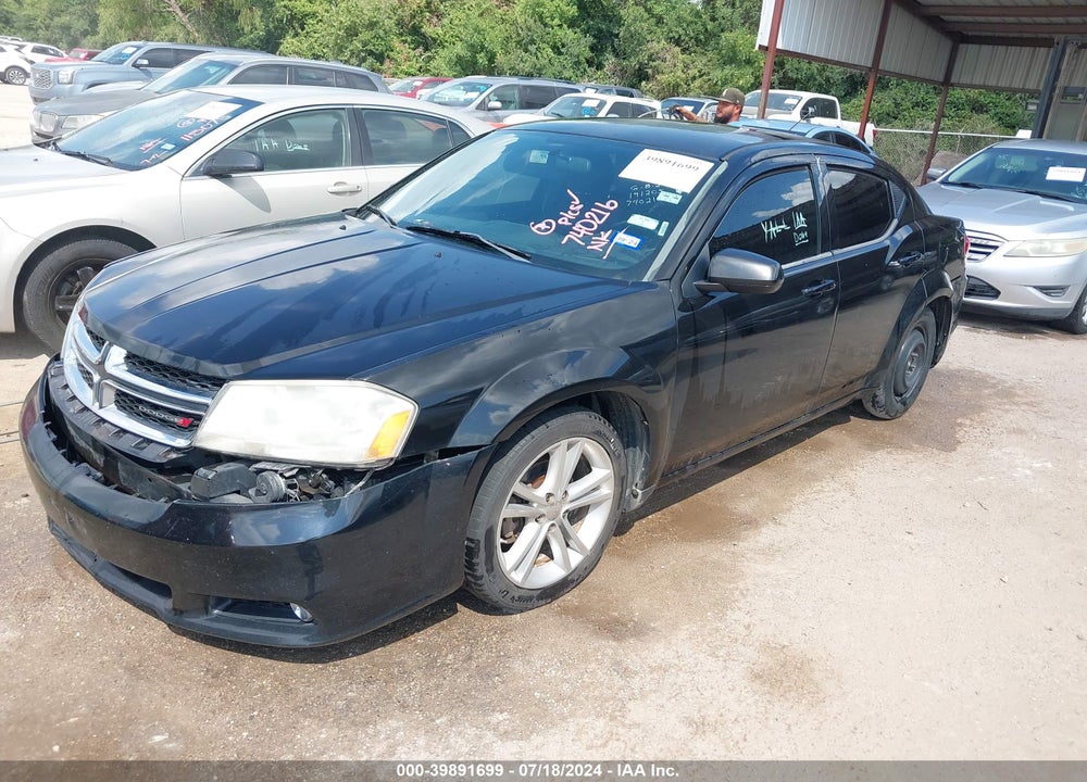 2013 DODGE AVENGER SXT VIN: 1C3CDZCB6DN740216
