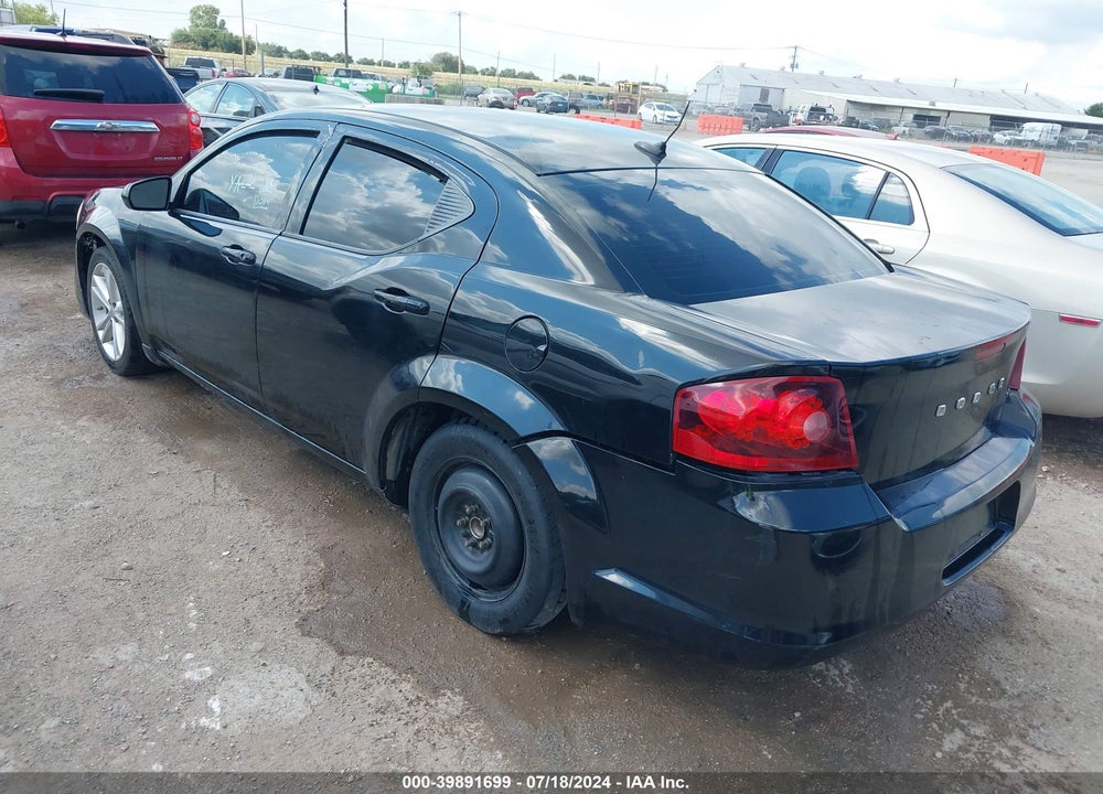 2013 DODGE AVENGER SXT VIN: 1C3CDZCB6DN740216