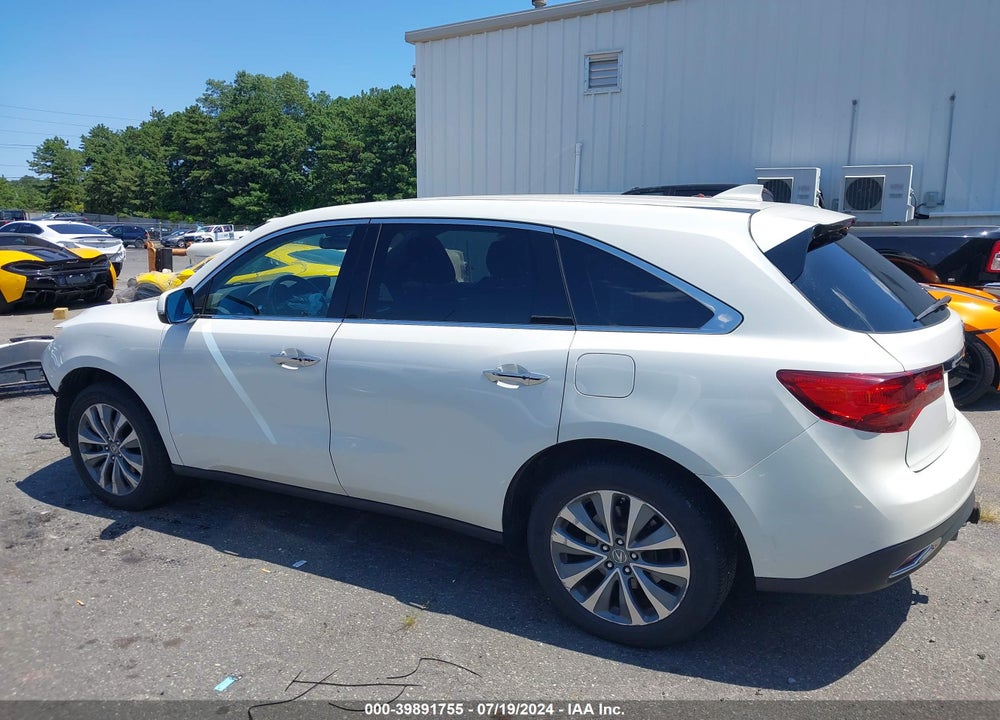 2014 ACURA MDX TECHNOLOGY PACKAGE VIN: 5FRYD4H46EB036806