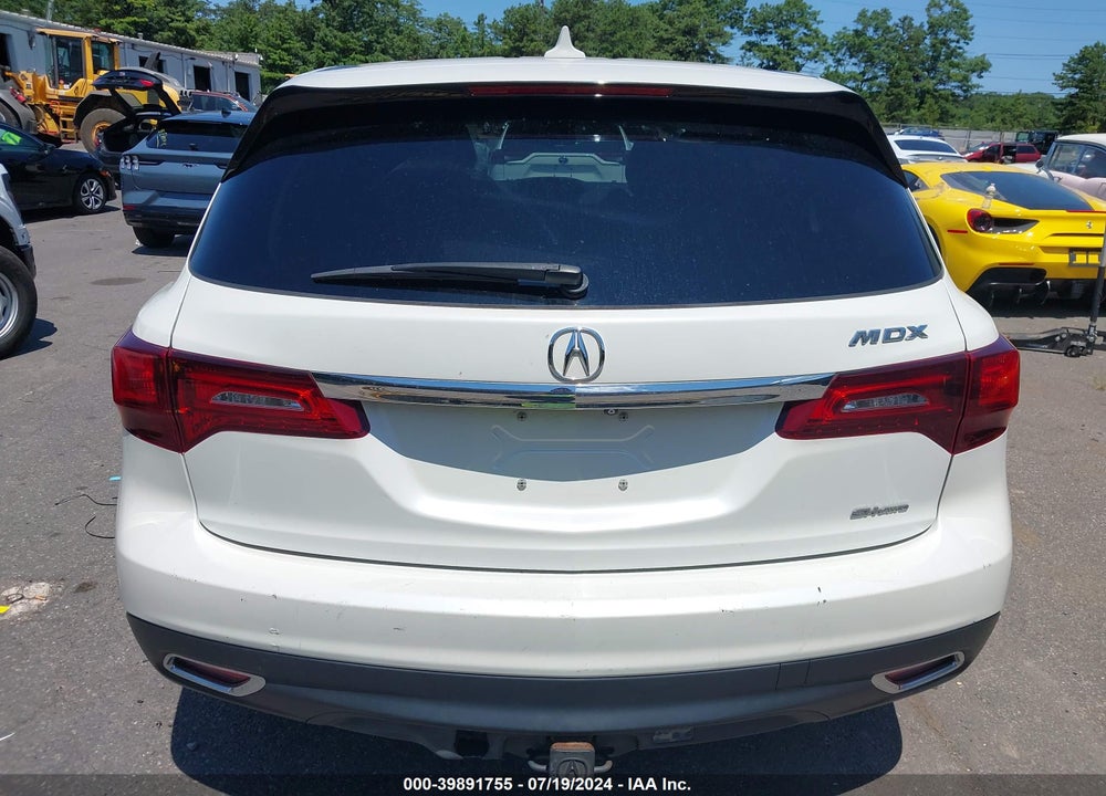 2014 ACURA MDX TECHNOLOGY PACKAGE VIN: 5FRYD4H46EB036806