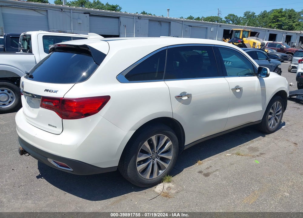 2014 ACURA MDX TECHNOLOGY PACKAGE VIN: 5FRYD4H46EB036806