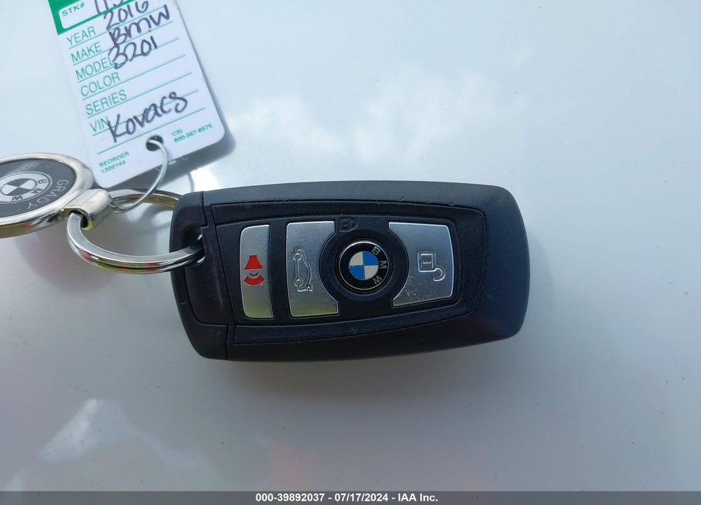 2016 BMW 320I VIN: WBA8E1G56GNT37567