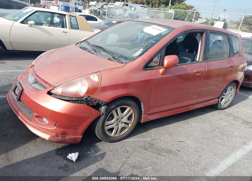 2008 HONDA FIT SPORT VIN: JHMGD376X8S033407