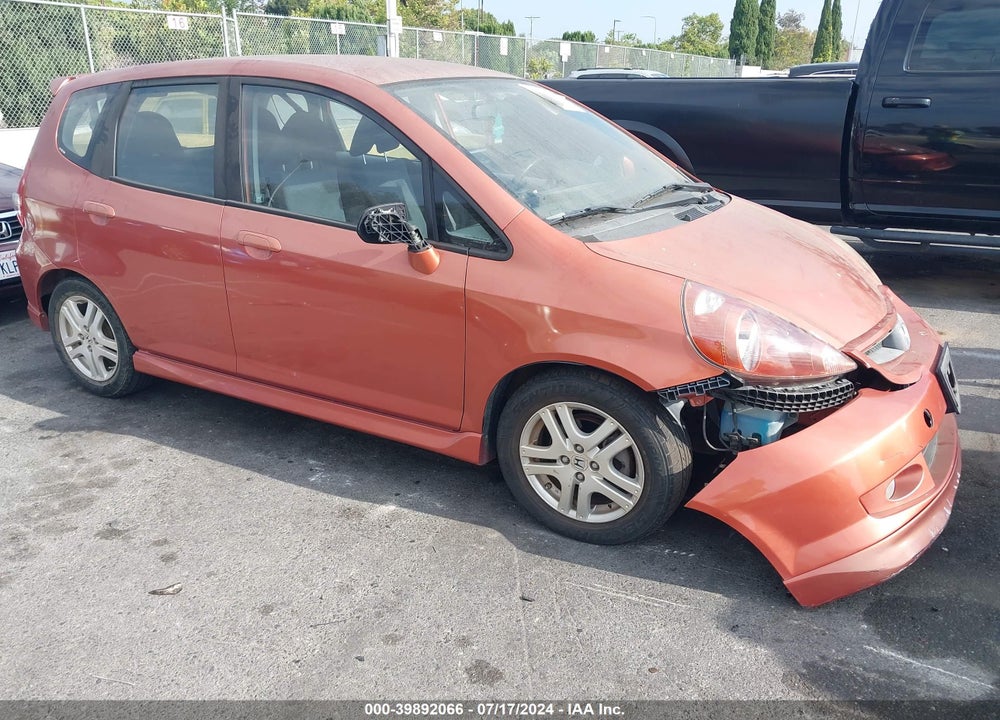 2008 HONDA FIT SPORT VIN: JHMGD376X8S033407