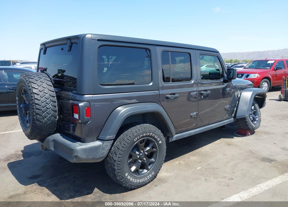 2020 JEEP WRANGLER UNLIMITED WILLYS 4X4 VIN: 1C4HJXDN5LW208259