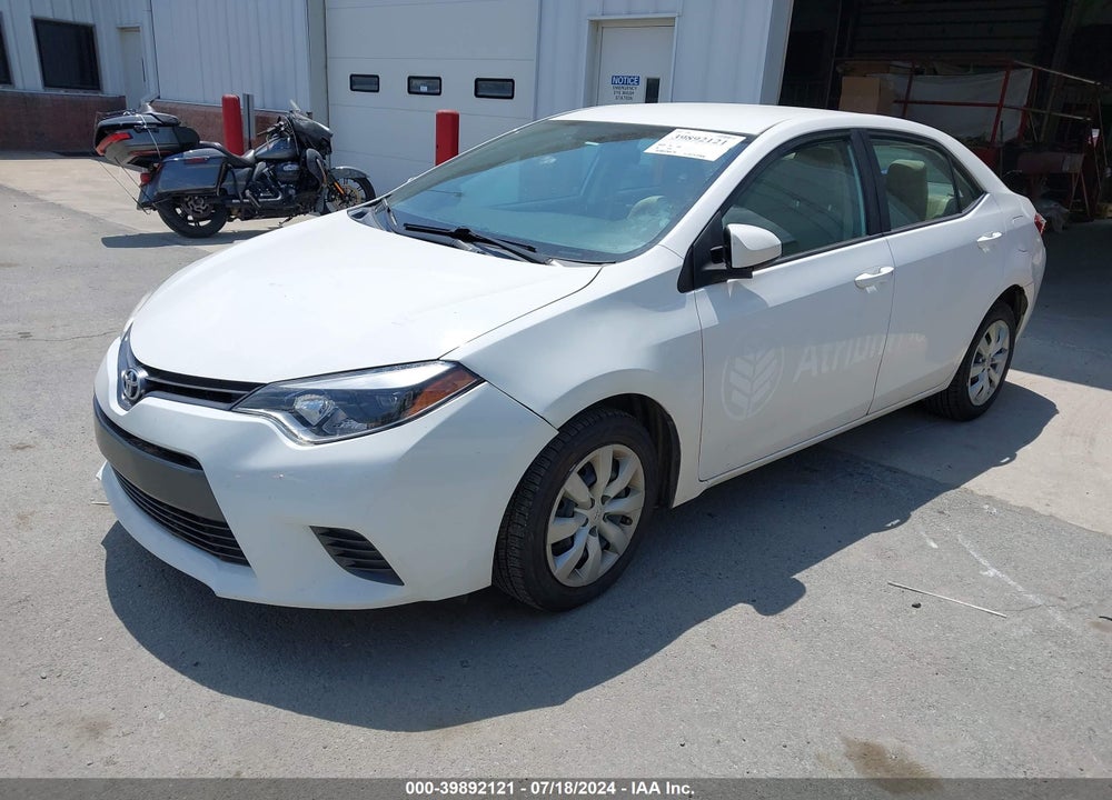 2016 TOYOTA COROLLA LE VIN: 2T1BURHE8GC744656
