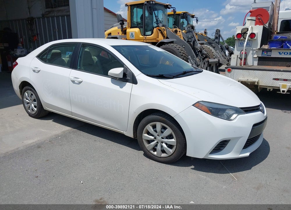 2016 TOYOTA COROLLA LE VIN: 2T1BURHE8GC744656
