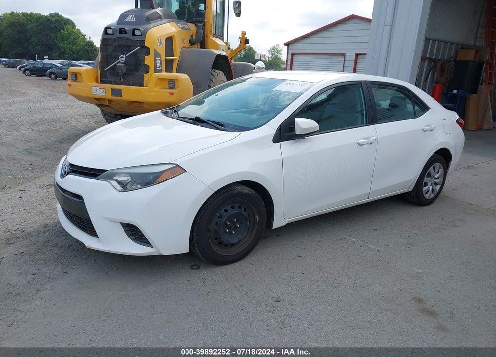 2016 TOYOTA COROLLA LE VIN: 2T1BURHE6GC568223