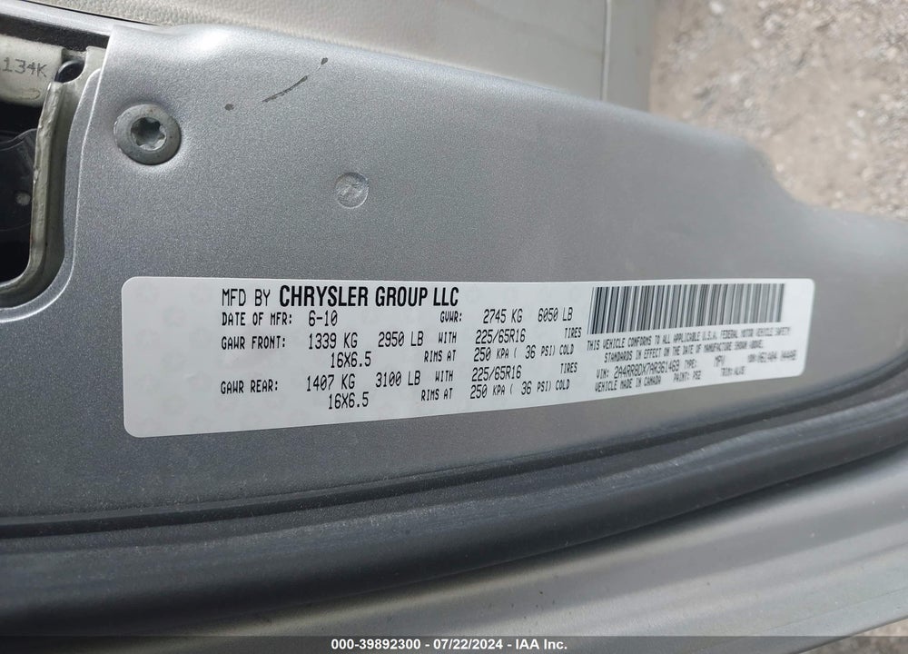 2010 CHRYSLER TOWN & COUNTRY TOURING PLUS VIN: 2A4RR8DX7AR361469