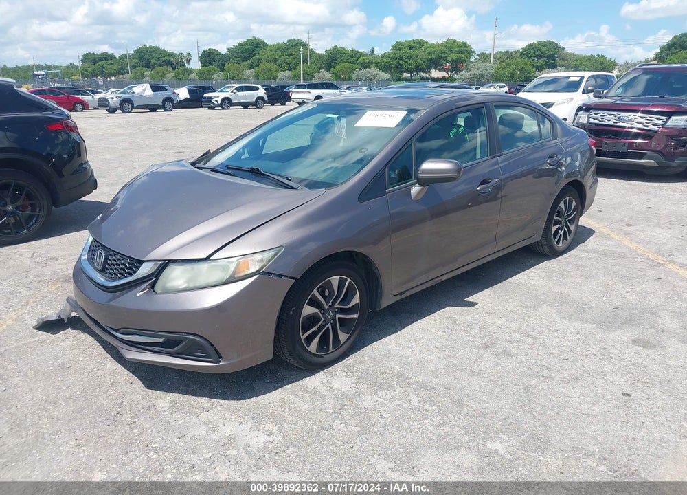 2014 HONDA CIVIC EX VIN: 19XFB2F84EE009280