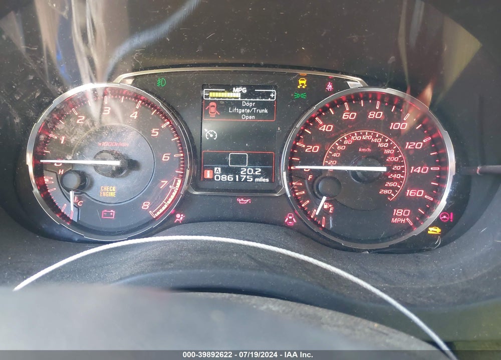2015 SUBARU WRX PREMIUM VIN: JF1VA1D69F9829926