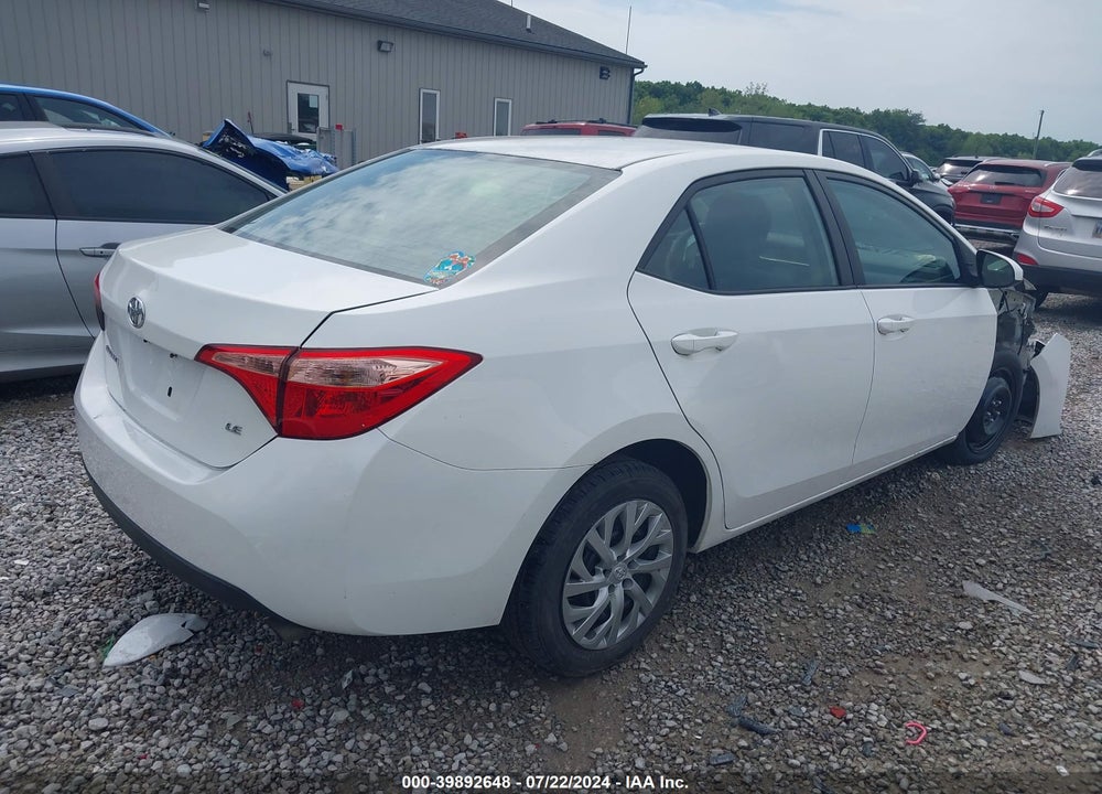 2019 TOYOTA COROLLA LE VIN: 2T1BURHE7KC226594