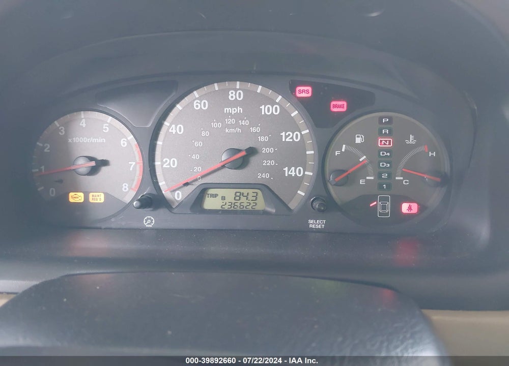 2002 HONDA ACCORD 3.0 EX VIN: 1HGCG22582A035865