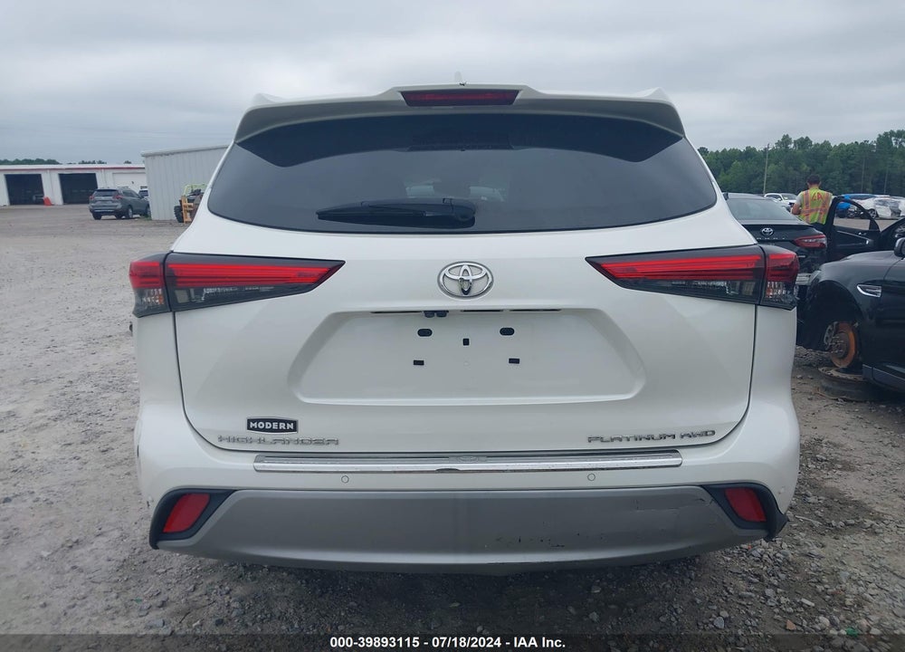 2021 TOYOTA HIGHLANDER PLATINUM VIN: 5TDFZRBH6MS103224