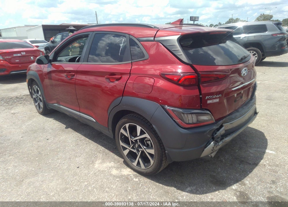 2022 HYUNDAI KONA LIMITED VIN: KM8K5CA39NU900654