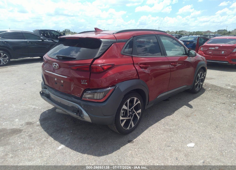 2022 HYUNDAI KONA LIMITED VIN: KM8K5CA39NU900654