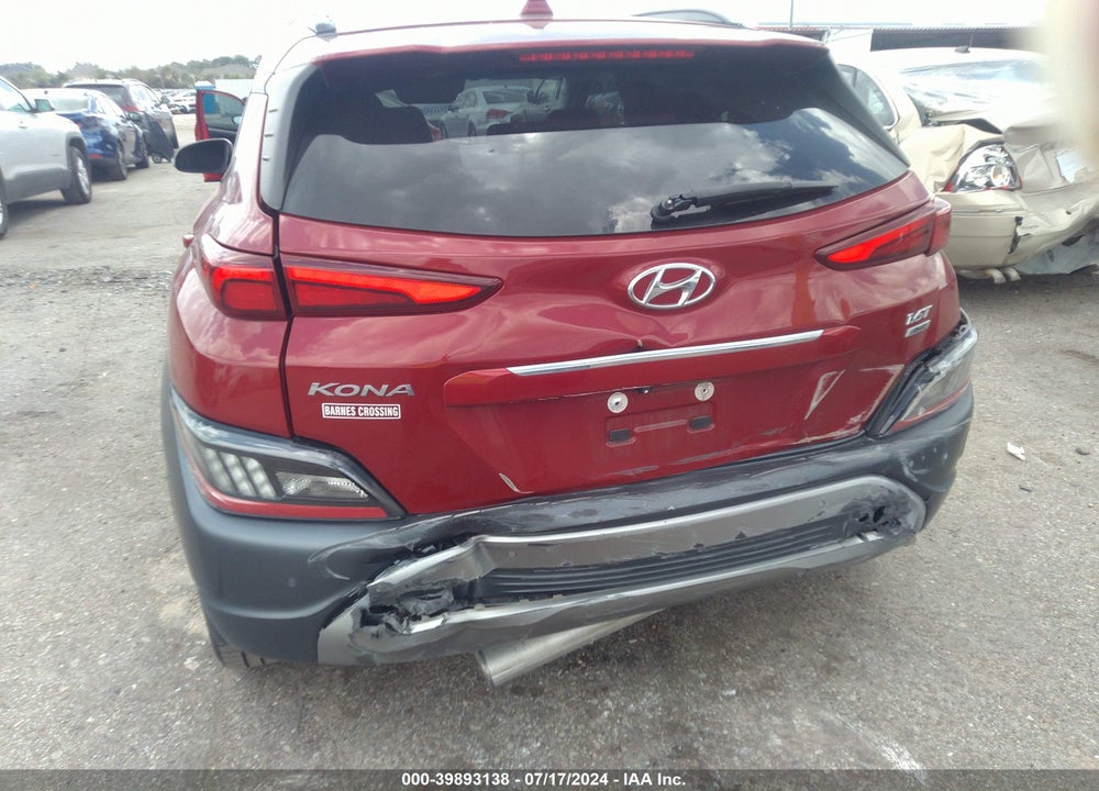 2022 HYUNDAI KONA LIMITED VIN: KM8K5CA39NU900654