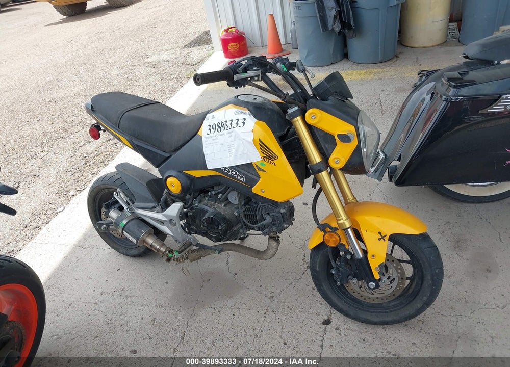 2015 HONDA GROM 125 VIN: MLHJC6113F5104545