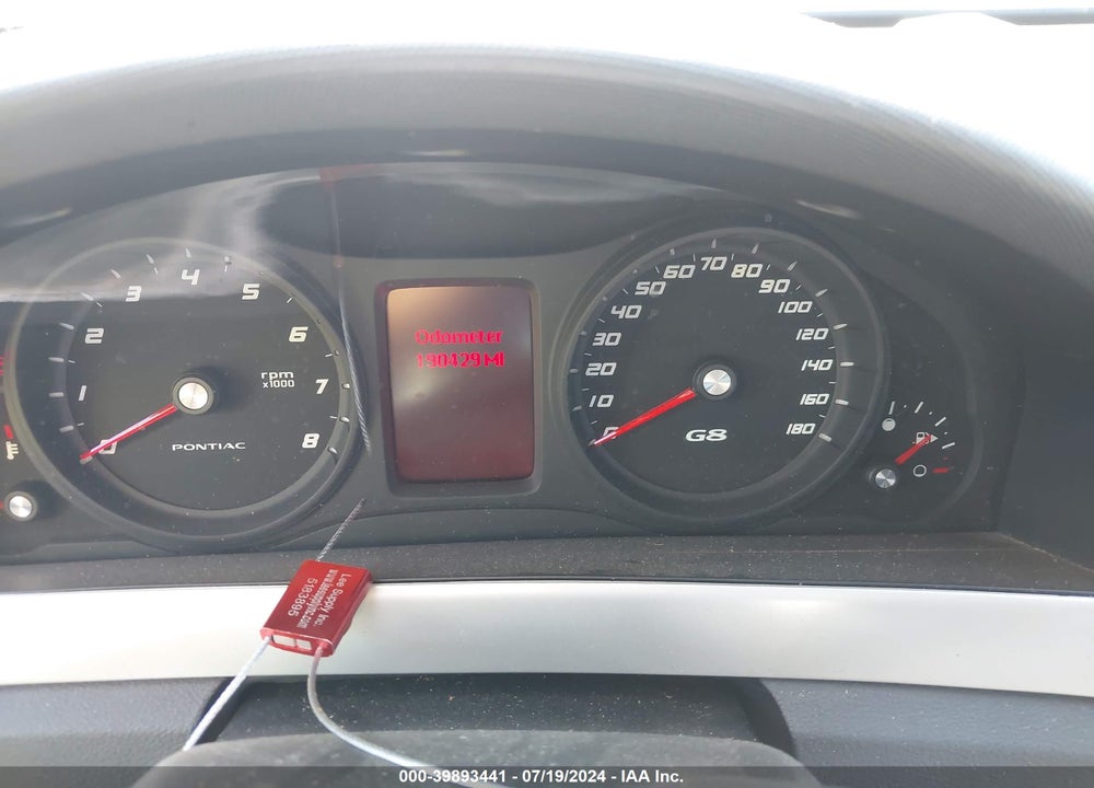 2009 PONTIAC G8 GT VIN: 6G2EC57YX9L176675