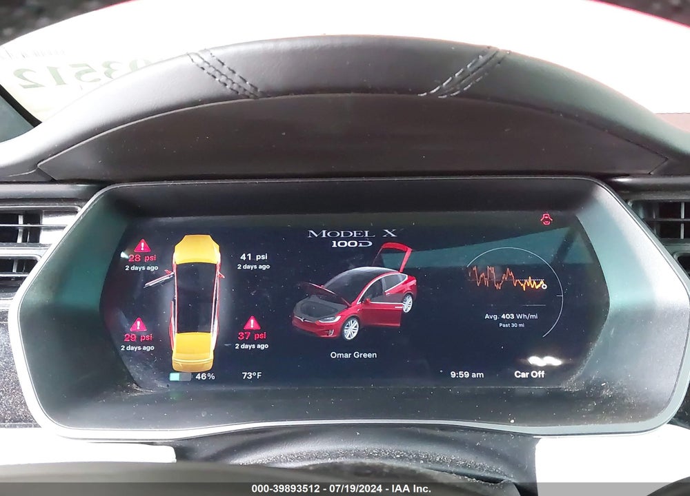 2018 TESLA MODEL X 100D/75D/P100D VIN: 5YJXCAE27JF133900