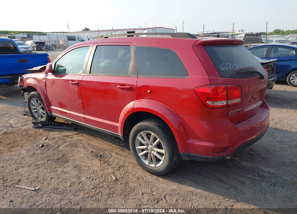 2016 DODGE JOURNEY SXT VIN: 3C4PDDBG8GT129525