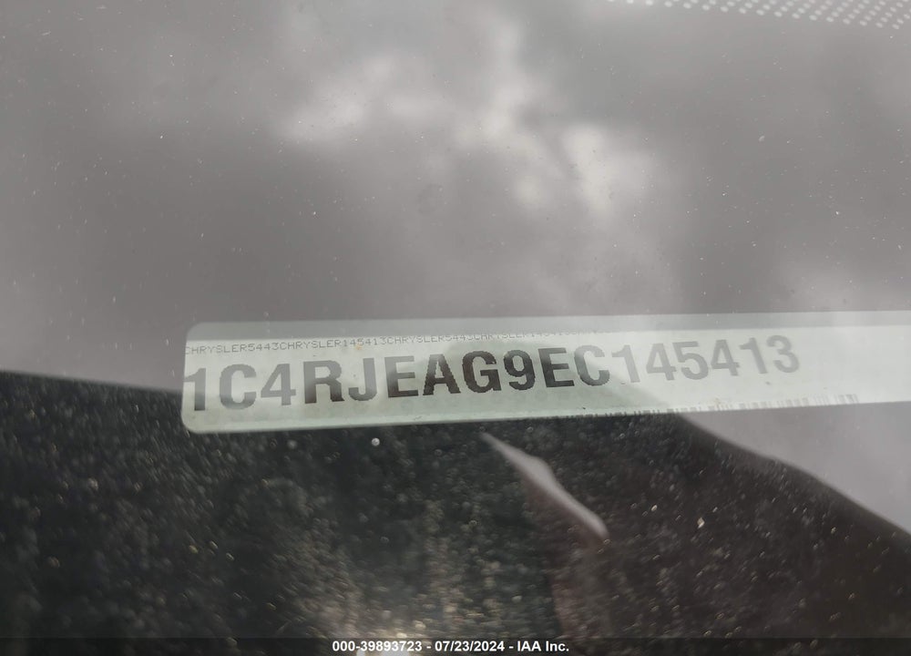 2014 JEEP GRAND CHEROKEE VIN: 1C4RJEAG9EC145413