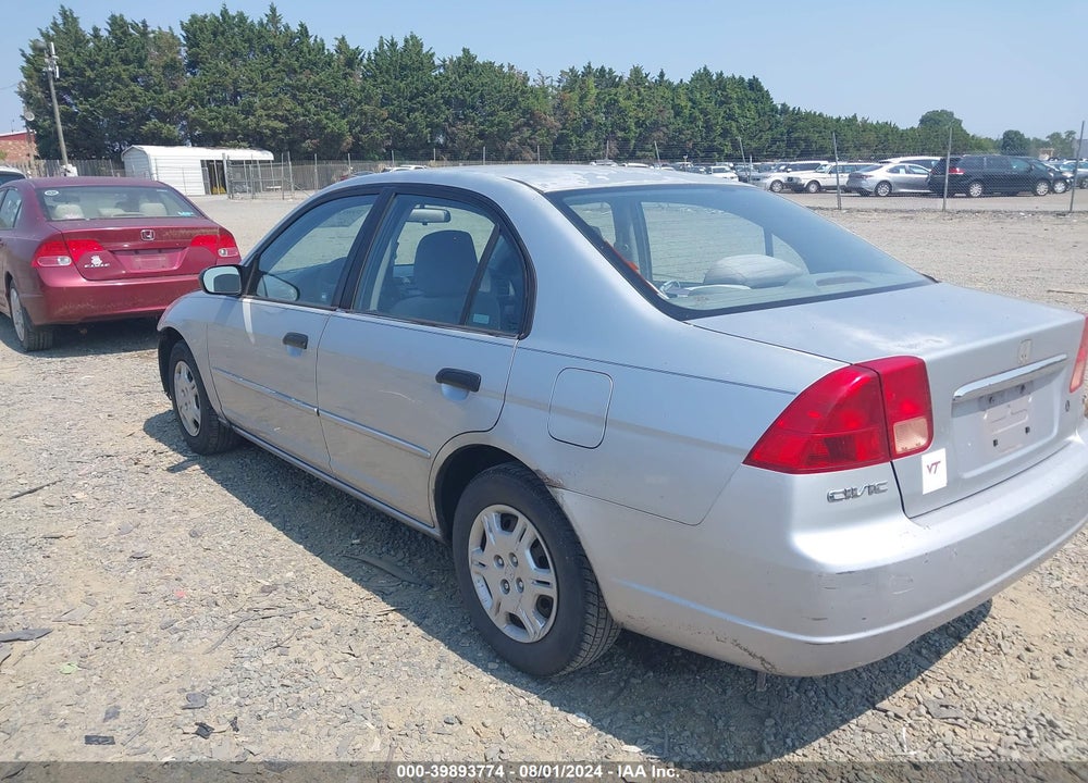 2001 HONDA CIVIC LX VIN: 2HGES155X1H615115
