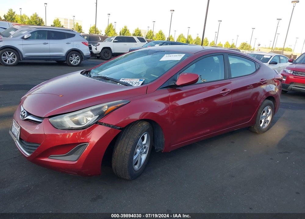 2014 HYUNDAI ELANTRA SE VIN: 5NPDH4AE1EH544044