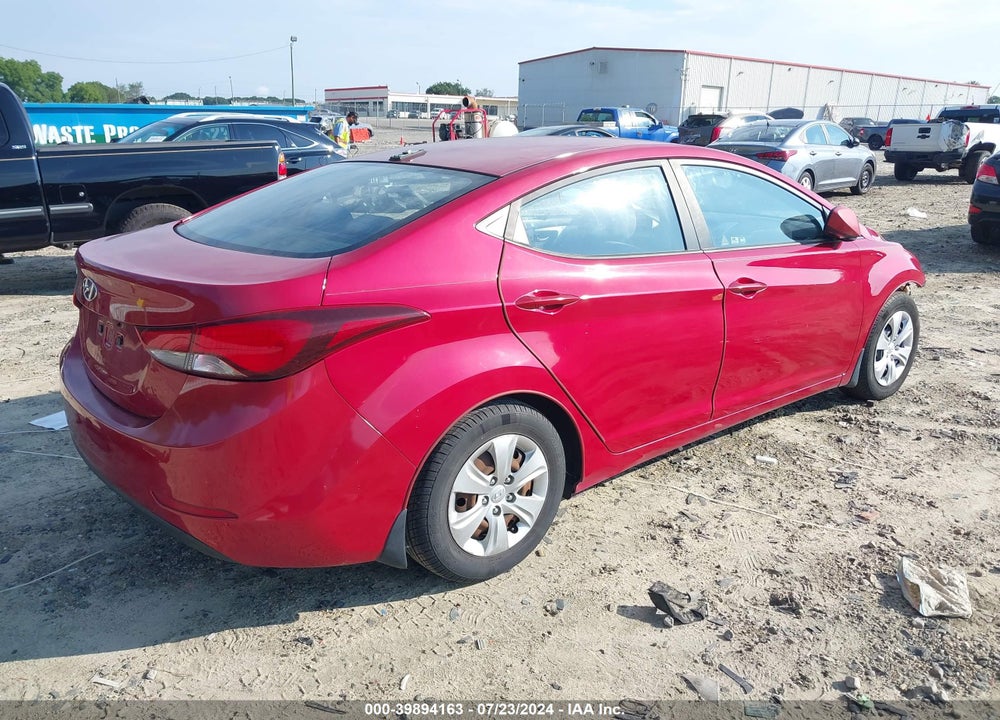 2016 HYUNDAI ELANTRA SE VIN: KMHDH4AE1GU541052