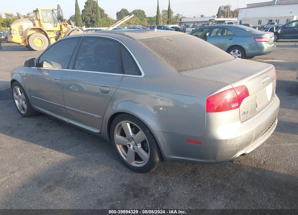 2008 AUDI A4 2.0T VIN: WAUEF78E28A056652