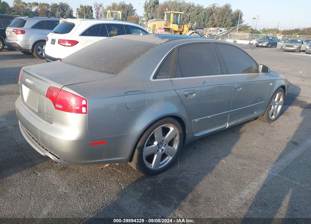 2008 AUDI A4 2.0T VIN: WAUEF78E28A056652