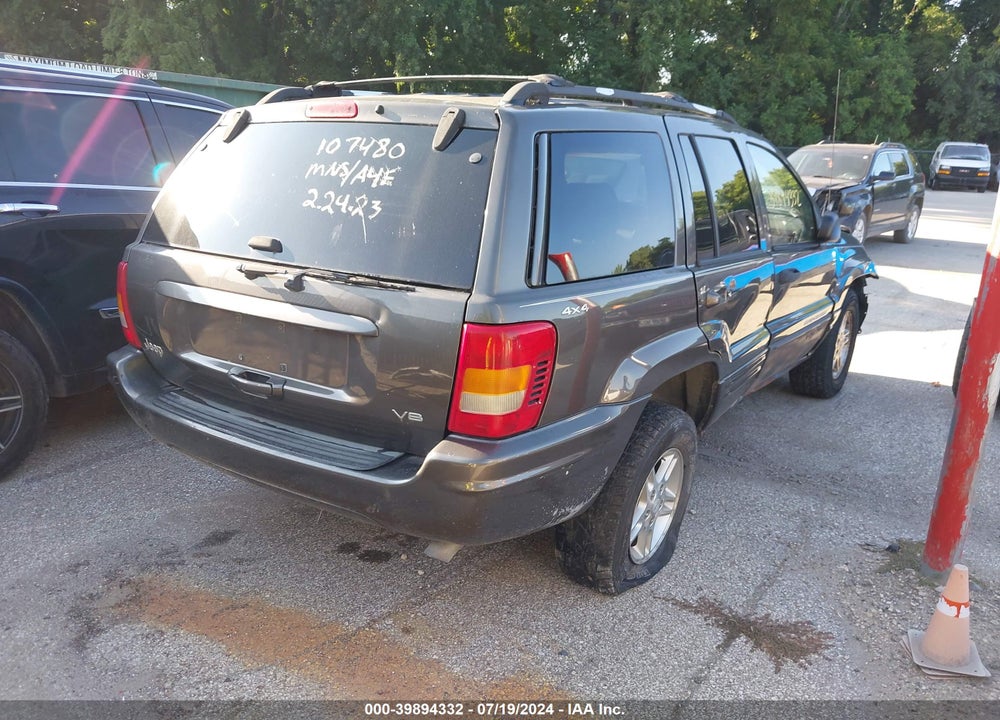 2000 JEEP GRAND CHEROKEE LIMITED VIN: 1J4GW58N8YC110759