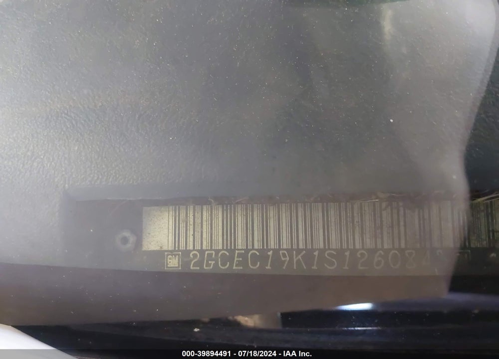 1995 CHEVROLET GMT-400 C1500 VIN: 2GCEC19K1S1260843