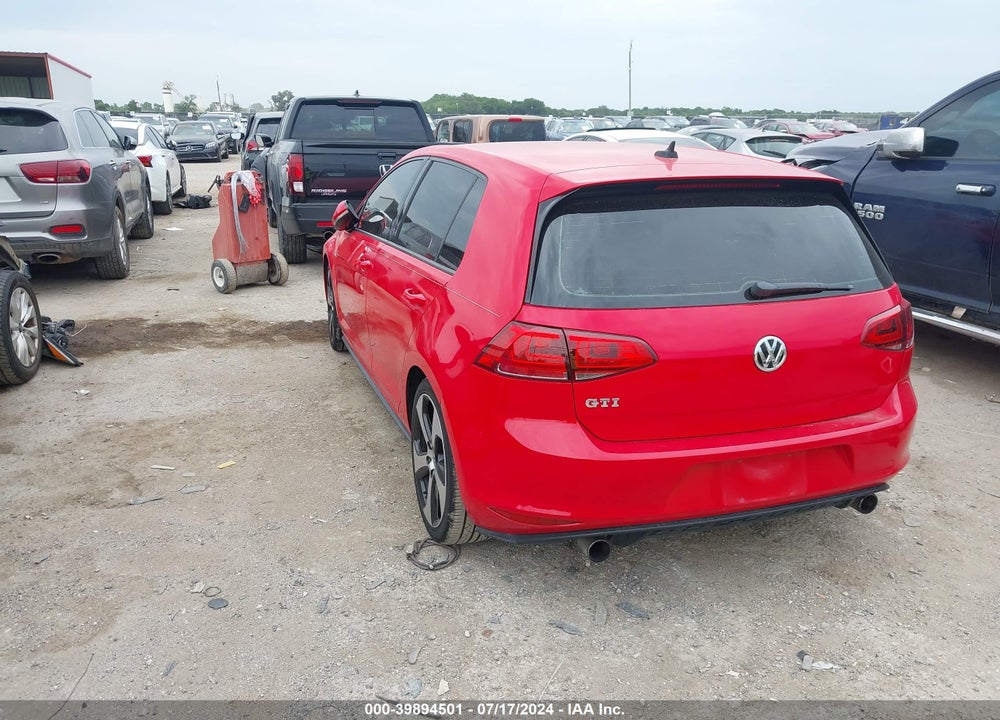2017 VOLKSWAGEN GOLF GTI AUTOBAHN 4-DOOR/S 4-DOOR/SE 4-DOOR/SPORT 4-DOOR VIN: 3VW4T7AU7HM071401