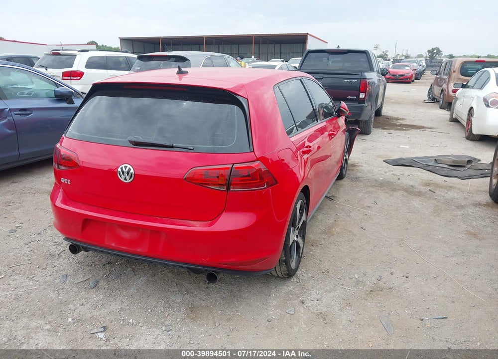 2017 VOLKSWAGEN GOLF GTI AUTOBAHN 4-DOOR/S 4-DOOR/SE 4-DOOR/SPORT 4-DOOR VIN: 3VW4T7AU7HM071401