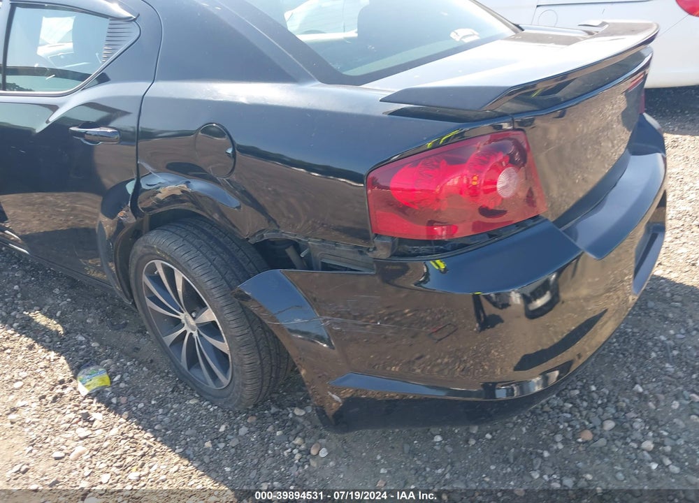2012 DODGE AVENGER SXT PLUS VIN: 1C3CDZEG6CN200579
