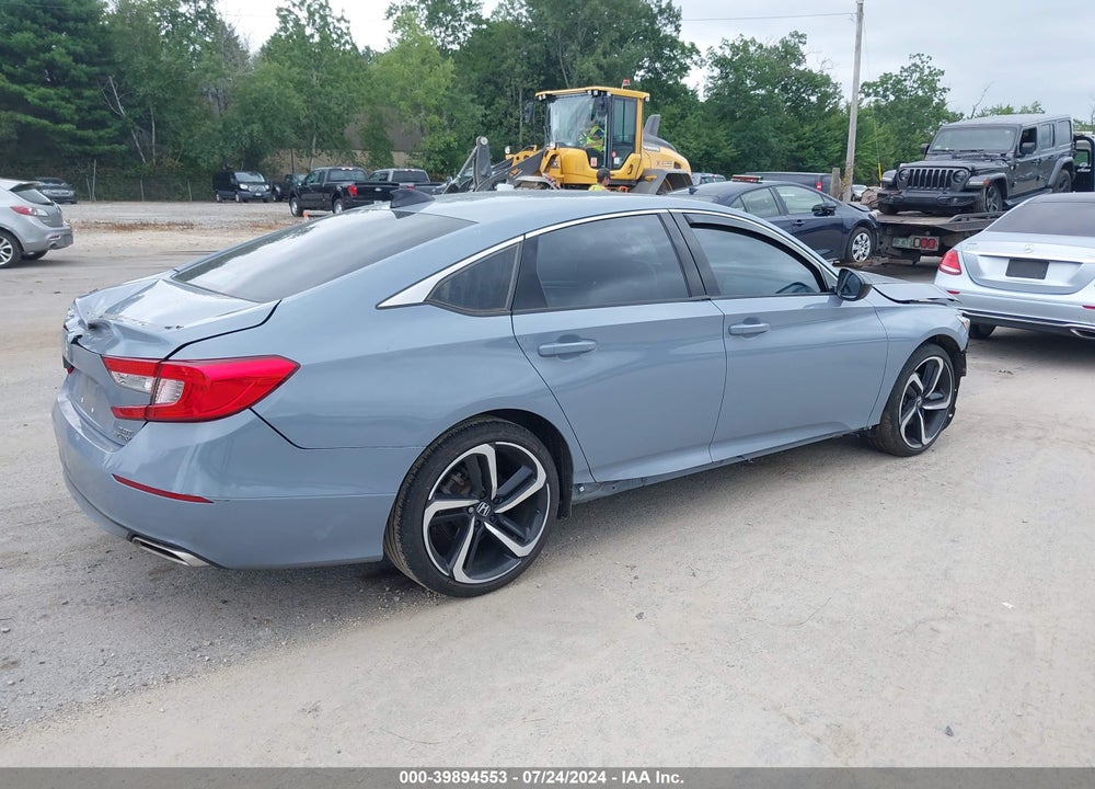 2022 HONDA ACCORD SPORT 2.0T VIN: 1HGCV2F38NA013819