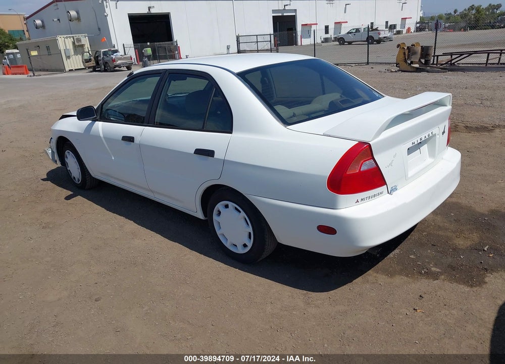 2001 MITSUBISHI MIRAGE ES VIN: JA3AY26C61U002435