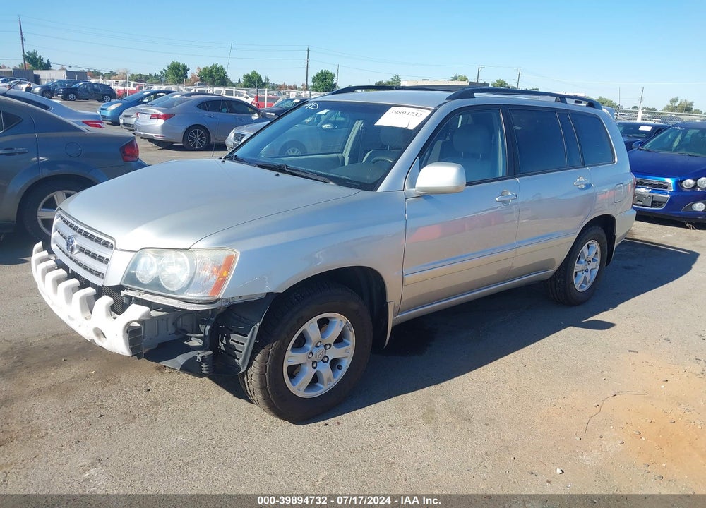 2002 TOYOTA HIGHLANDER V6 VIN: JTEGF21A620066664