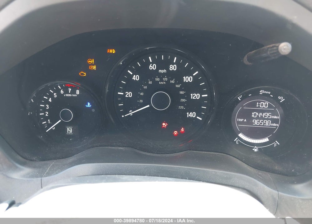2016 HONDA HR-V EX VIN: 3CZRU6H59GM716962