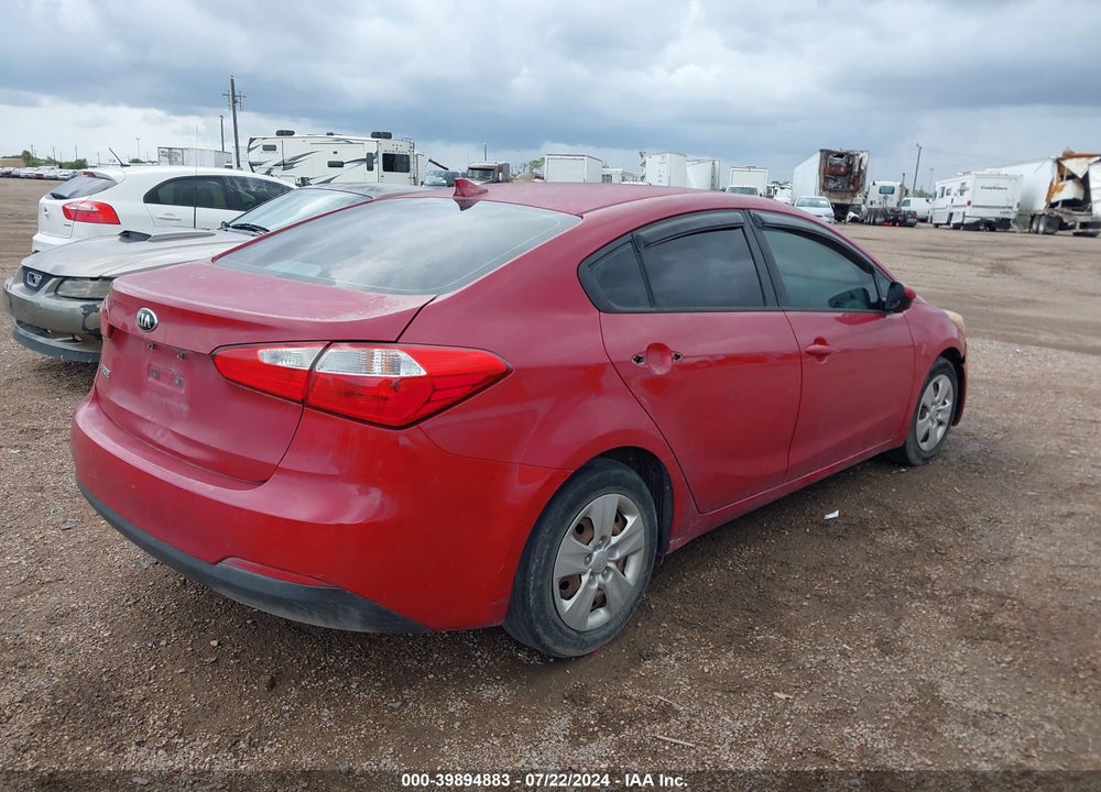 2016 KIA FORTE LX VIN: KNAFK4A6XG5593276