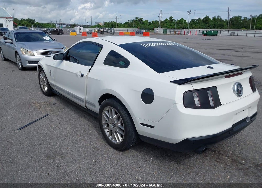 2012 FORD MUSTANG V6 PREMIUM VIN: 1ZVBP8AM8C5214615