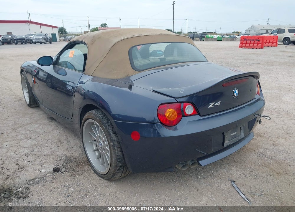 2004 BMW Z4 3.0I VIN: 4USBT53584LU06689
