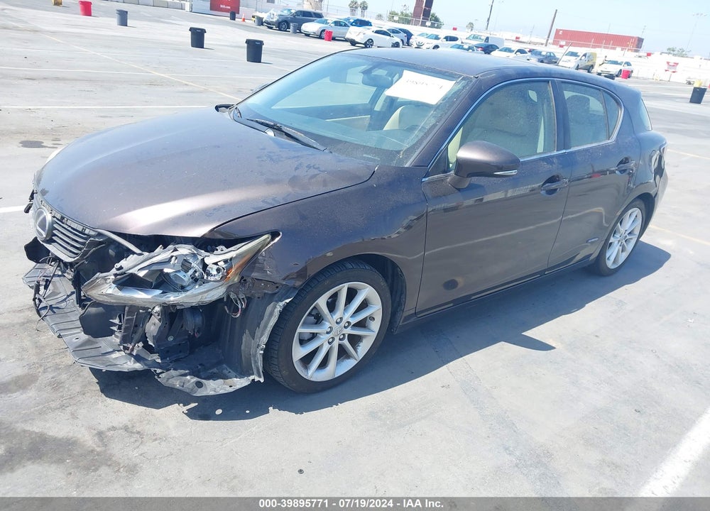 2013 LEXUS CT 200H VIN: JTHKD5BH4D2142678
